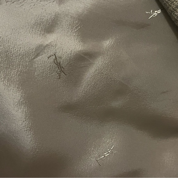 Yves Saint Laurent Windowpane 3-Button Gray Sport Coat with Notched Lapels - Picture 11 of 12